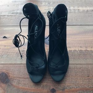 ALDO Black Gladiator Heels